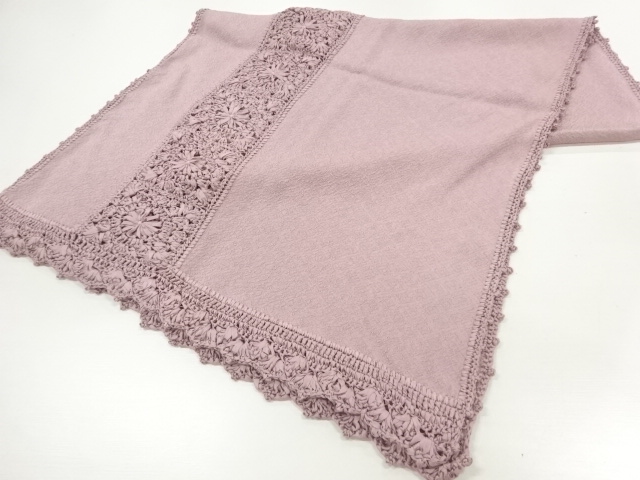 リボン刺繍花模様ショール